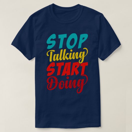 話しストップ始め Tシャツ (デザイン正面)