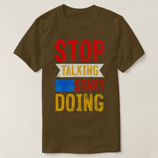 話しストップ始め Tシャツ (デザイン正面)