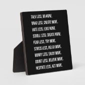 話し合いが少なくなり – 成功やる気を起こさせる フォトプラーク (正面)