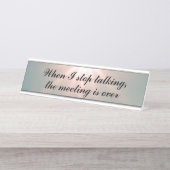 話し合いが済んだ デスクネームプレート (正面)