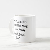 話し合いなし コーヒーマグカップ (正面左)