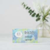 話し合いのバブル | 青い緑の背絵を描景 名刺 (スタンド正面)