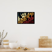 話し合いはおしまいだ ポスター (キッチン)