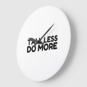 話し方を減らしてもっと多くのことをする ラージ壁時計 (傾斜)