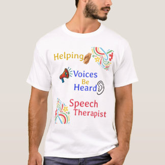 話し言葉療法士が声を届けるデザイン Tシャツ