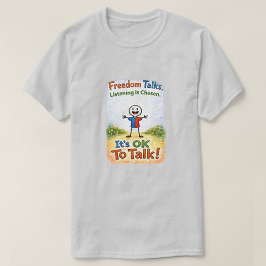 話すことはOK（11） Tシャツ (デザイン正面)