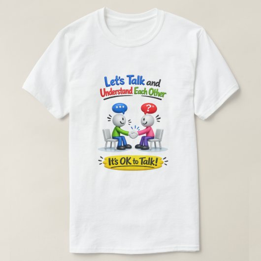 話すことはOK（8） Tシャツ (デザイン正面)