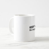 話すことを保って下さい コーヒーマグカップ (正面左)