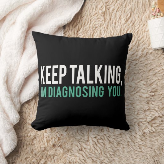 話すことを、私診断しています心理学のユーモア保って下さい クッション (ブランケット)