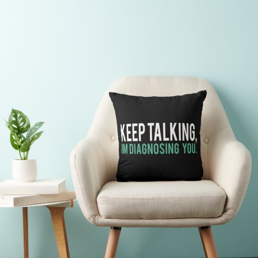 話すことを、私診断しています心理学のユーモア保って下さい クッション (椅子)