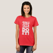 話すだけで白い引用文赤 Tシャツ (正面フル)