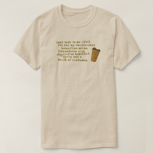 話すにコーヒーが必要 Tシャツ (デザイン正面)