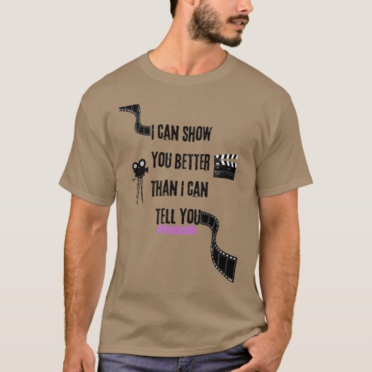 話すより見せた方が早いよ坊や Tシャツ (正面)