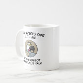 話すアフリカ灰色のオウム コーヒーマグカップ (正面左)