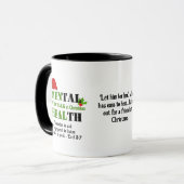 話すカスタムの男性クリスマスのメンタルヘルスを癒す マグカップ (正面左)