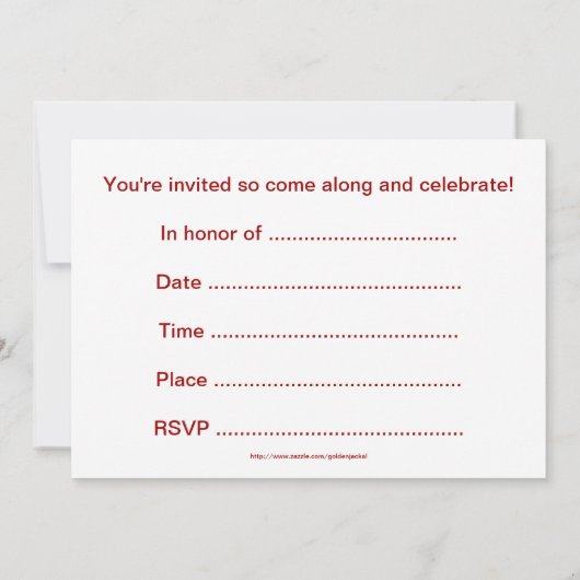 話すコオロギを持つ誕生日のパーティの招待状 招待状 (裏面)