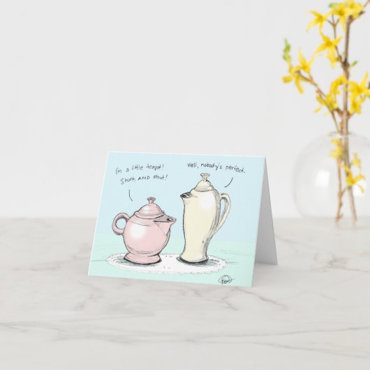 話すティーポット カード (黄色い花)