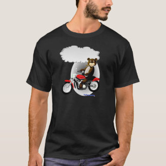 話すバイクもしくは自転車に乗る人のテディー・ベア Tシャツ