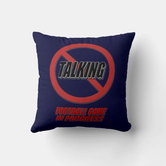 話すフットボールの試合の進行中の装飾用クッション無し クッション (裏面)