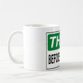 話す前に考えて下さい コーヒーマグカップ (左)