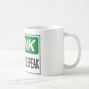 話す前に考えて下さい コーヒーマグカップ