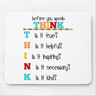 話す前に考えて下さい マウスパッド