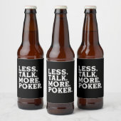 話す回数を減らすトランプのポーカー ビールラベル (ボトル)