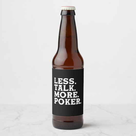 話す回数を減らすトランプのポーカー ビールラベル (正面)