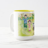 話す相棒のマグ ツートーンマグカップ (正面左)