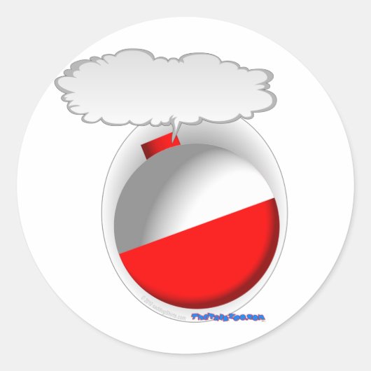 話す魚釣りのBobber (浮遊物) ラウンドシール (正面)