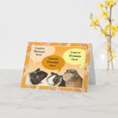 話すPiggiesの挨拶状 カード (黄色い花)