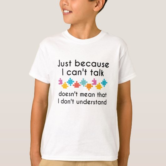 話せないからといって Tシャツ (正面)