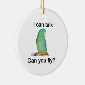話せるよ飛べるか? セラミックオーナメント (右)