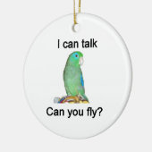 話せるよ飛べるか? セラミックオーナメント (左)