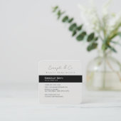 話そうブラックコンテンポラリー スクエア名刺 (スタンド正面)