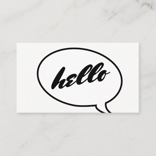 話のバブル 名刺 (正面)