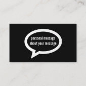 話のバブル 名刺 (正面)