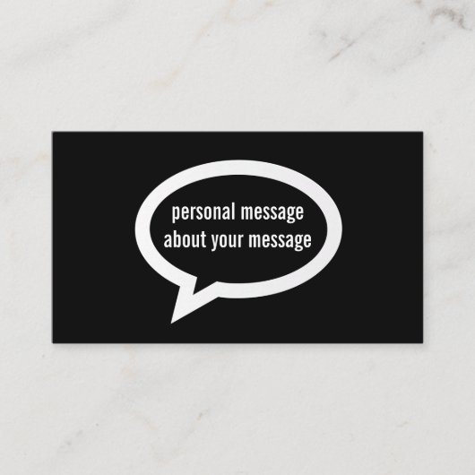 話のバブル 名刺 (正面)