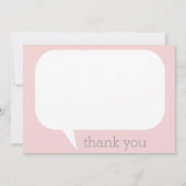 話の泡はノート感謝していしています サンキューカード (正面)