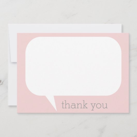 話の泡はノート感謝していしています サンキューカード (正面)
