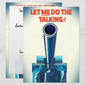 話をさせてくれ(第2次世界大戦スタイルプリント) 招待状 (正面/裏面)