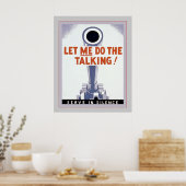 話をさせてくれ！黙って仕える～ヴィンテージ ポスター (キッチン)