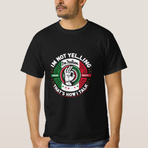 話イタリアンしスタイル-はっきりしたと表現力豊かなT型 Tシャツ