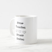 話ストップし始める コーヒーマグカップ (正面左)