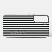 話ロゴ白黒ストライプSamsung Phone Case Samsung Galaxyケース (裏面横)