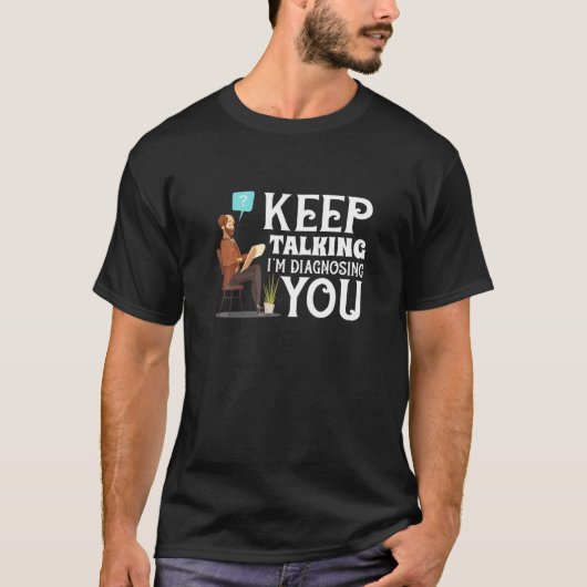 話保す君の皮肉なサイコロを診断する Tシャツ (正面)