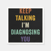 話保す診断する精神科医おもしろい スタンダードカクテルナプキン (正面)