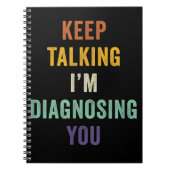 話保す診断する精神科医おもしろい ノートブック (正面)
