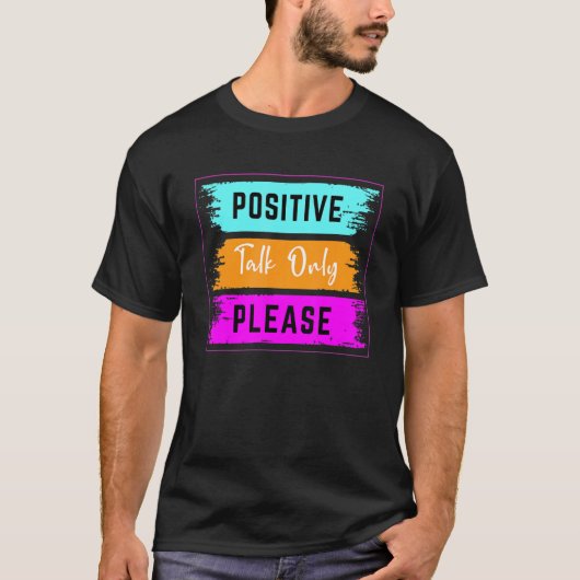 話前向きすだけ感動的ことわざ Tシャツ (正面)