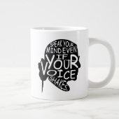 話声が揺もしれる心 ジャンボコーヒーマグカップ (右)